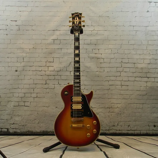 Guitare Electrique Gibson LP Custom HHH 1984 Heritage Cherry Sunburst
