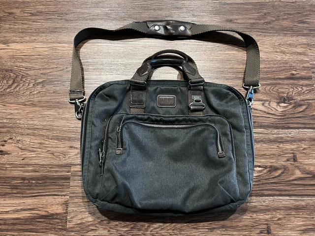 TUMI Alpha Bravo Yuma Anthracite Messenger Briefcase Shoulder Strap Bag 16”x13”