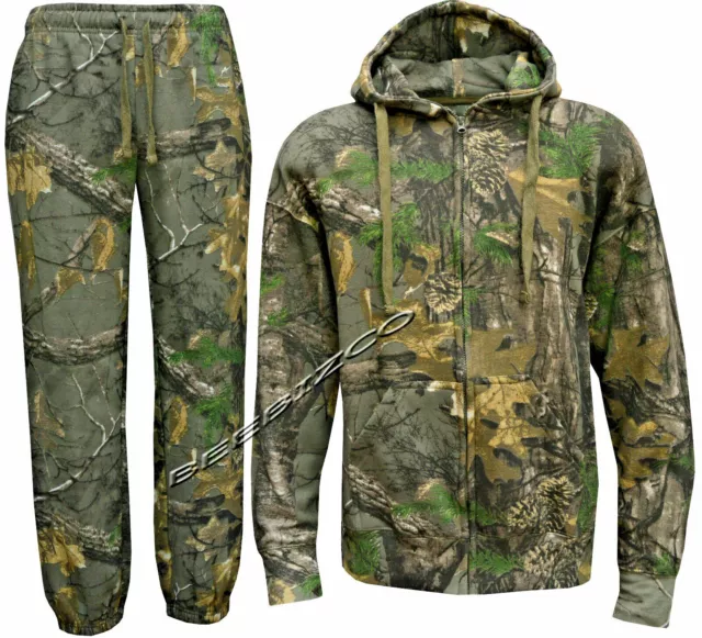 New Realtree Hunting Jungle Fishing Camouflage Camo Suit Hoodie Track Bottom