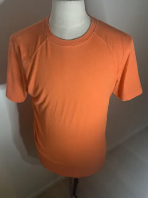 New Balance Short Sleeve Activewear Mens T-Shirt Size Small Orange Preowned