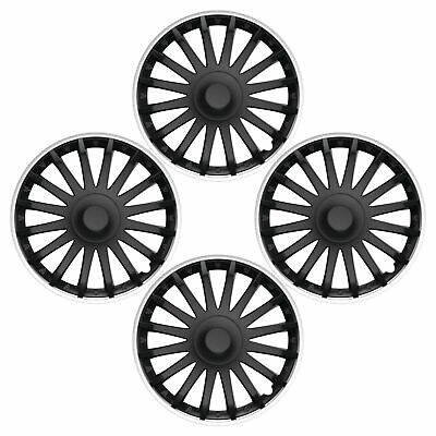 Wheel Trims 14" Hub Caps Crystal SO Covers Set of 4 Black Specific Fit R14