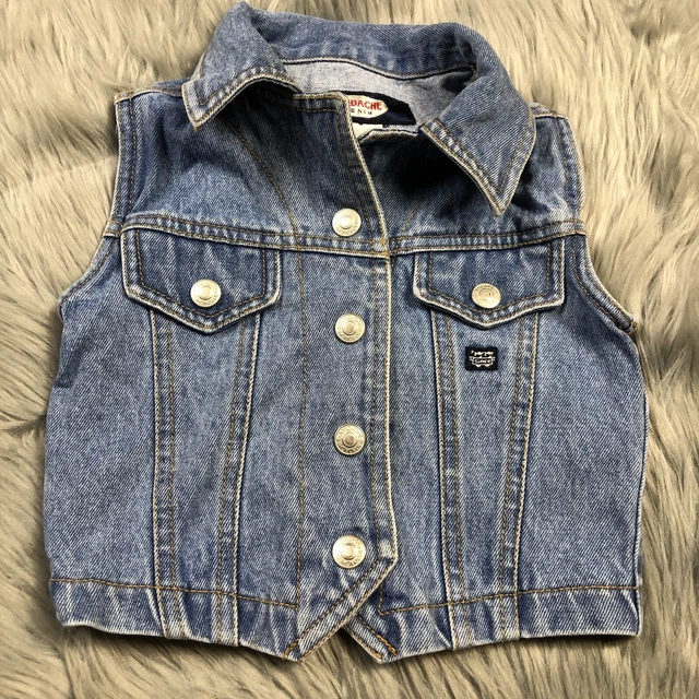 Vintage Toddler Jordache Denim Snap Up Vest