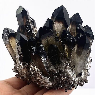 1pc Smokey citrine quartz cluster quartz crystal mineral specimen reiki 300g+