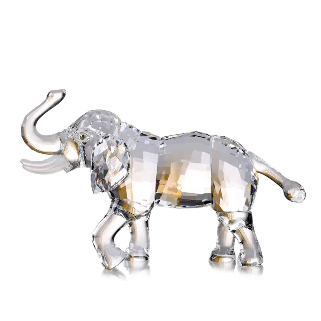 Crystal Lucky Elephant Figurine Collection Ornament Statue Animal Collectible...