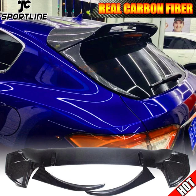 CARBON FIBER REAR Roof Spoiler Boot Window Wing Fit For Maserati