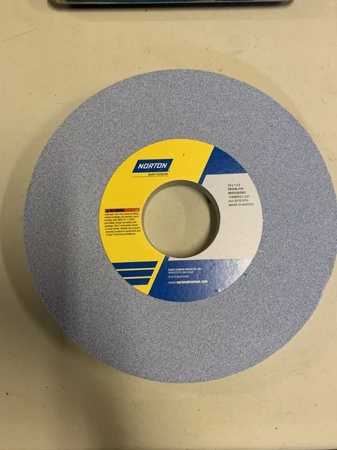 Norton 66253262501 Grinding Wheel 12”x1”x3” 46G Ceramic Alumina