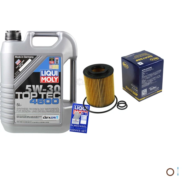 SCT Germania Filtro olio 5 L Liqui Moly 3756 Top Tec 4600 5W-30 per Opel Honda