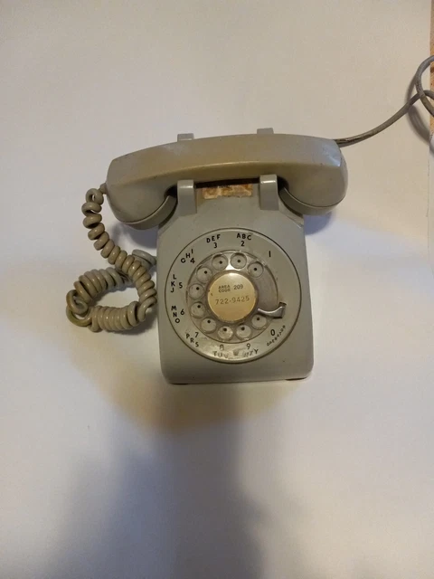 Vtg 60s-70s Bell System Western Electric BLUE-GREEN Rotary Telephone