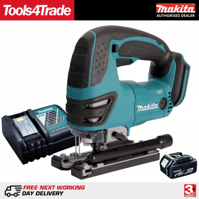 Makita DJV180Z 18V LXT Cordless Jigsaw with 1 x 5.0Ah Battery & Charger