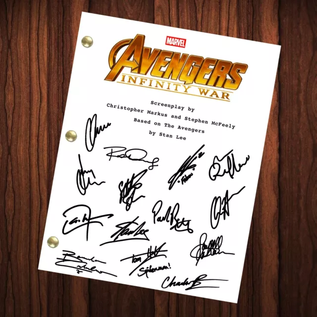 Avengers Infinity War Signed Autographed Script Full Screenplay Reprint