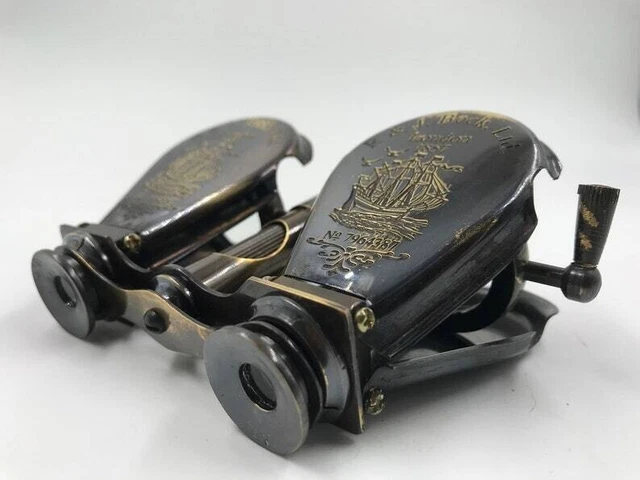 Antiguo Monocular Marítimo De Latón De Colección Regalo Binocular Náutico Telescopio