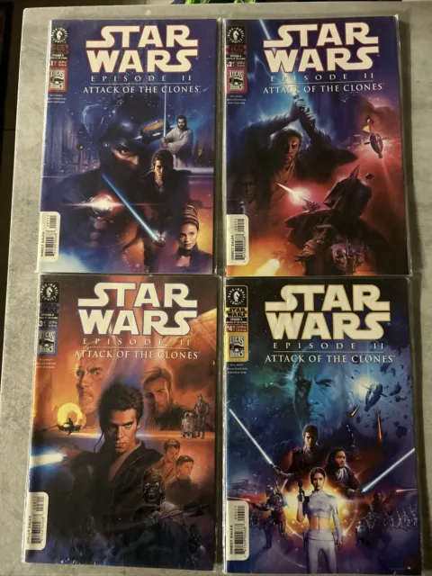 Dark Horse Comics Star Wars Attack of the Clones #1-4 issues 1,2,3,4 Variants