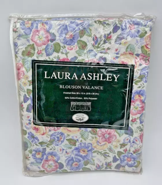 Laura Ashley Floral Blouson Valance 86 x 15 Mint in Package