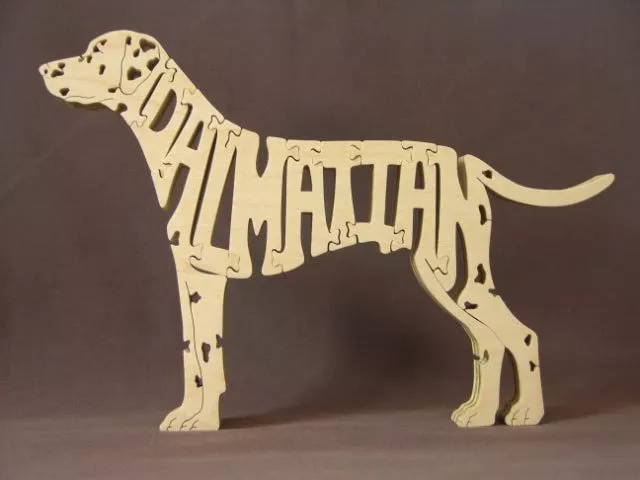 Dalmatian Dog Wooden Amish Made Toy Scroll Saw  Puzzle Hand Cut USA Figurine