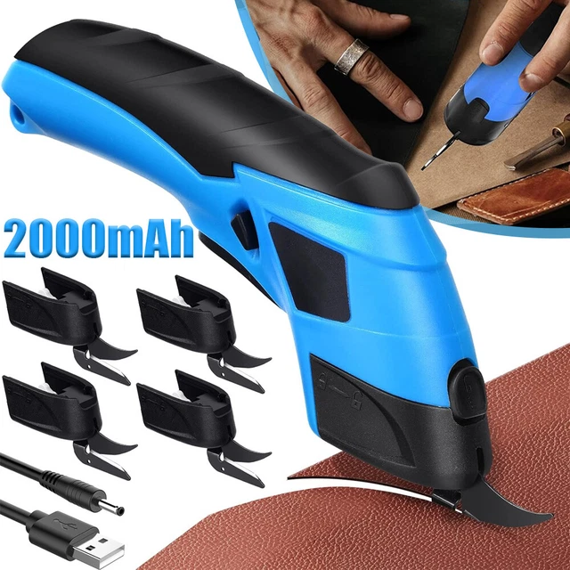 BIZOI Kabelloser Rollschneider - Elektrische Schere Für Stoff, Leder, Karton & Mehr