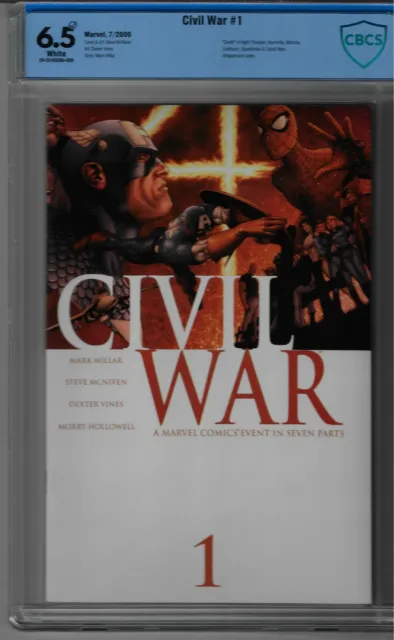 Civil War #1 Graded By Cbcs 6.5 Marvel Comics 2006 Gb03