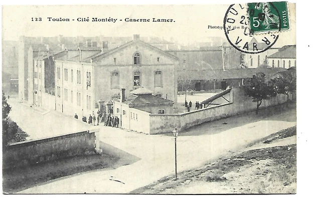 Carte Postale Ancienne – Toulon – Caserne Lamer – Noir Et Blanc – Var 83 – TB