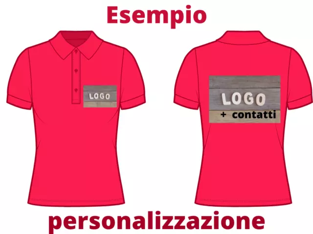 Polo Uomo Manica Corta in 100% Cotone da Lavoro t-shirt maglietta personalizzata 3