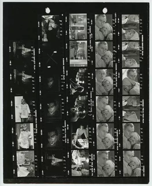 Gothic Hammer UK Contact Sheet Dracula A D 1972 Peter Cushing Stephanie Beacham