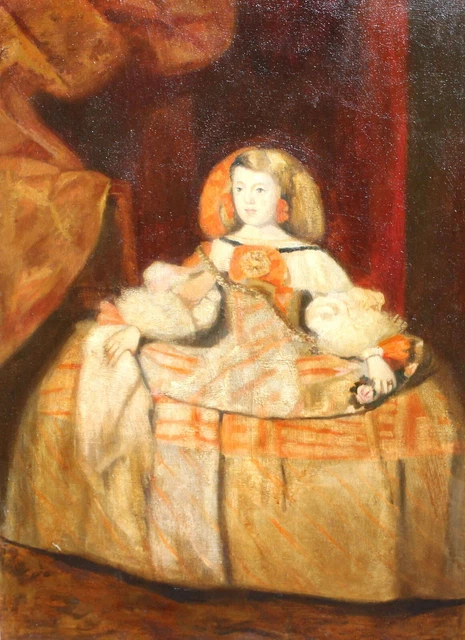 Anonimo De Mediados Del Siglo Xx. Oleo Sobre Tela. Menina