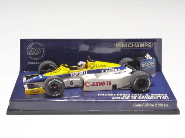1:43 MINICHAMPS WILLIAMS Honda FW09 1984 USA GPDallas Winner Keke