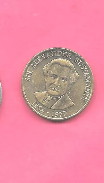 JAMAICA KM145a 1991 UNCIRCULATED-UNC BU-MINT  OLD VINTAGE LARGE DOLLAR COIN