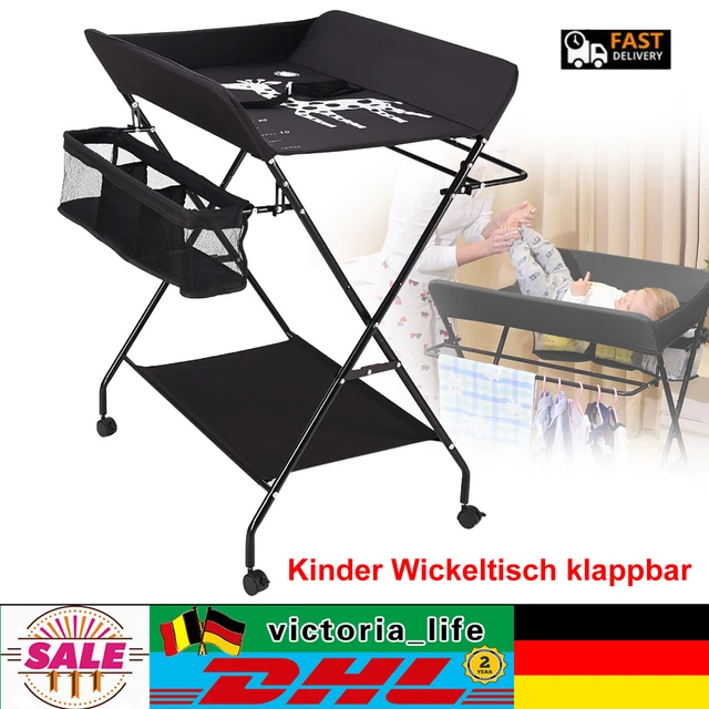 Wickeltisch klappbar Kinder Wickelkommode Mit Auflage Baby Wickelauflage 15kg