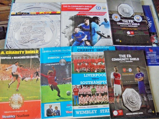 12 FA CHARITY Shield Football Programmes 1968-2021 £10.99 - PicClick UK