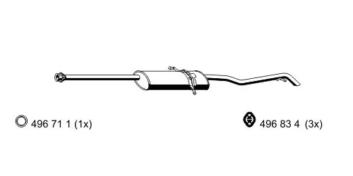 ERNST Endschalldämpfer (351218) für Mercedes-Benz A-Klasse | Auspufftopf