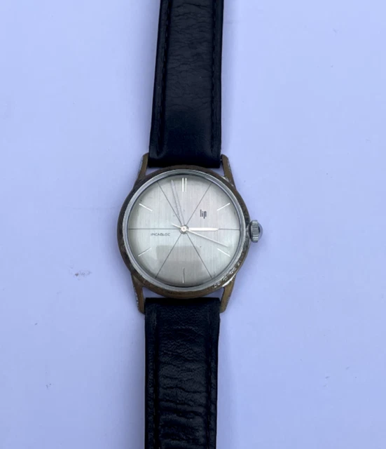 Montre Vintage LIP Mécanique Homme – En état De Marche, Bracelet Cuir, Pièce D'horlogerie Française Classique