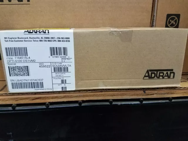 Adtran Opti-6100 Ds1Vm2(1184515L4) New Factory Sealed!!!!