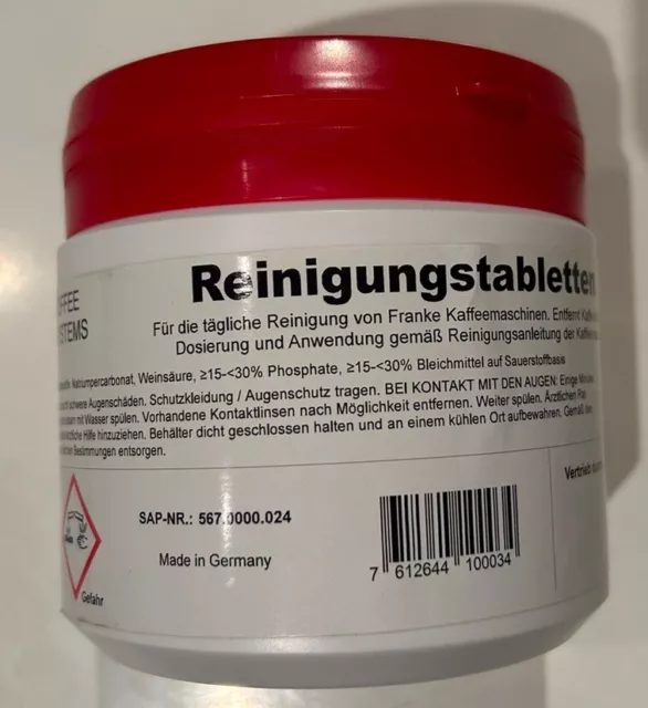Franke Reinigungstabletten  200 Stück x 2,3g NEU & OVP