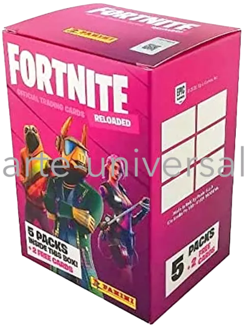 Box 40 Cards +2 Free Cards (5 Packs) Panini Fortnite Reloaded 2020 3