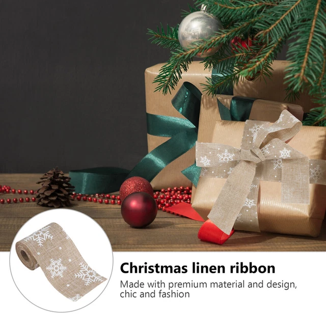 xmas gift box ribbon 2x Weihnachten Bögen Band Schneeflocke Band Hochzeit Urlaub 5