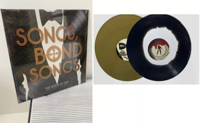 James Bond Songs 007 Vinyl Record Soundtrack 2 LP Golden Gun Swirl Variant