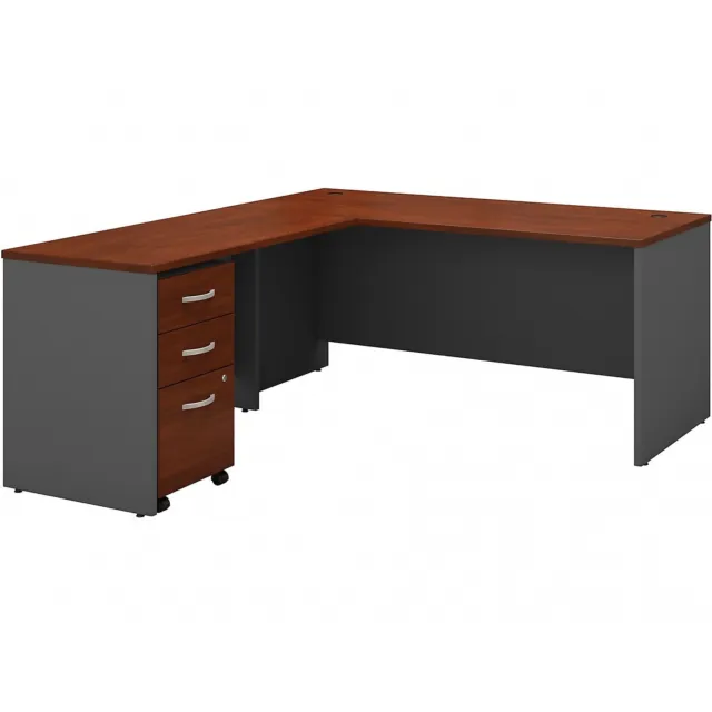 Bush Business Furniture Series C 66"W L-Shaped Desk with 48"W Return and Mobile