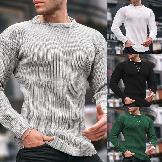 Felpa Uomo Waffle Slim Fit - Girocollo, Manica Lunga, Morbida E Leggera, Per Casa E Sport - Foto 2