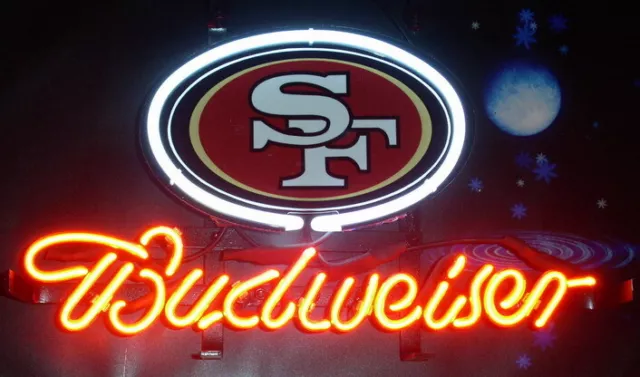 San Francisco 49ers 14"x10" Neon Light Lamp Sign Man Cave Beer Bar Wall Decor