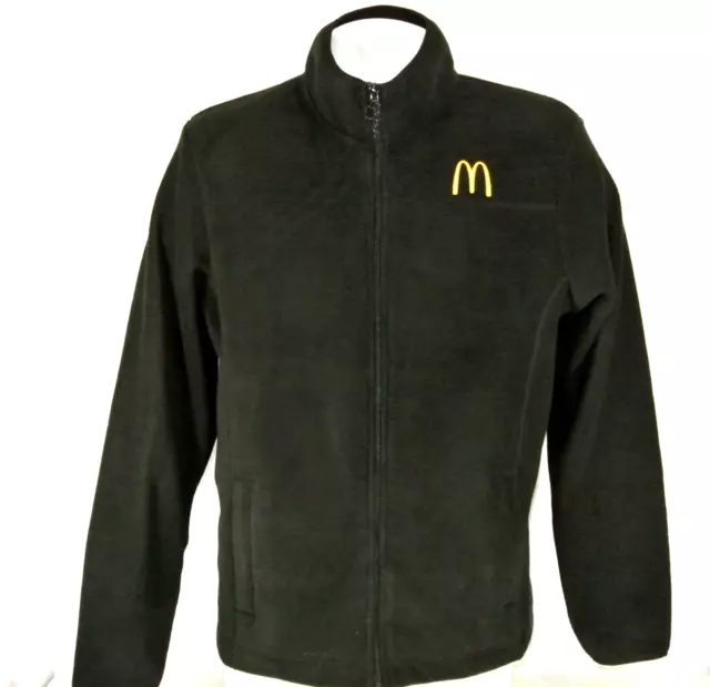 McDONALDS Restaurant Employee Uniform Fleece Jacket Black Size S Small NEW