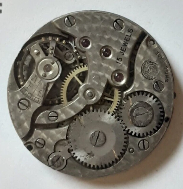 VINTAGE SWISS MADE mechanical watch movement for spares or repair £4.00