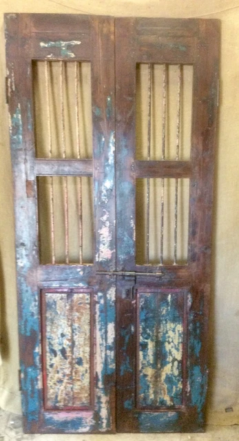 Antique Architectural Salvaged Wood & Iron Doors. Wine Cellar Doors