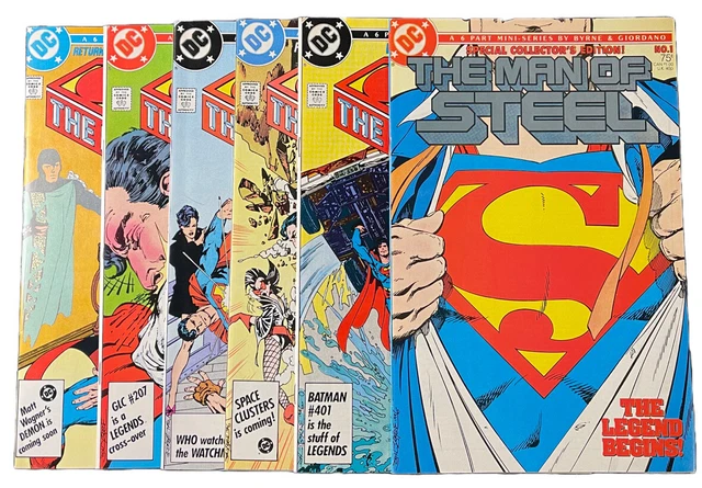 Superman  The Man Of Steel 1-6 DC Comics 1986 Complete Series John Byrne Batman