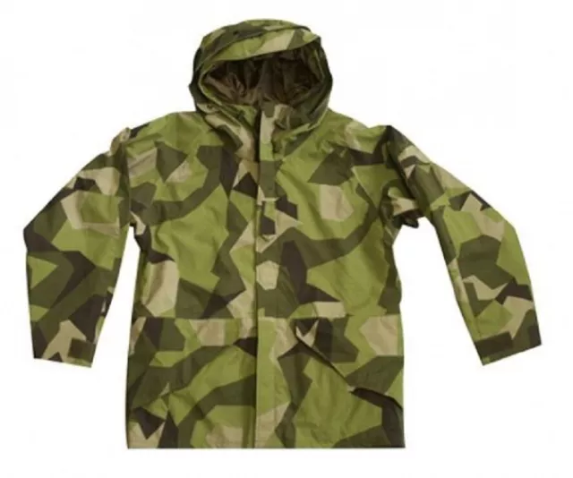 Swedisch Tarn M90 Ecwcs Cold Wet Weather Parka woodland camouflage Jacke Large