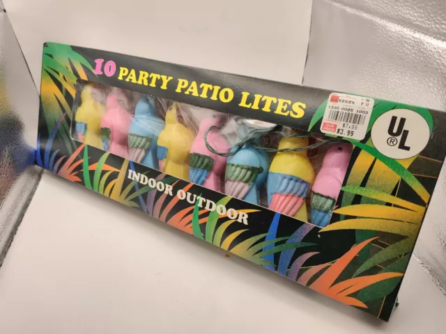 1995 Indoor Outdoor Parrot Patio Lights Plastic Blow Mold New In Package