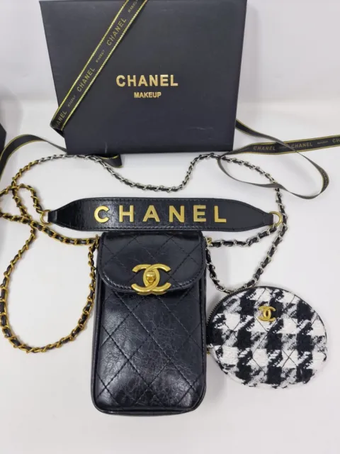 Chanel Beauty Cosmetic Make Up Clutch Lipstick Pouch Velvet Box