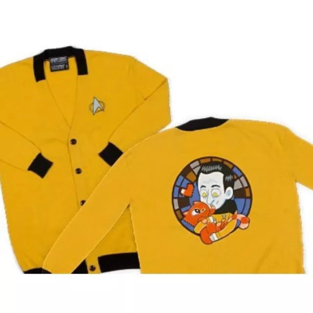 NEW with tags RARE Star Trek Loot crate Exclusive Yellow DATA Cardigan Small