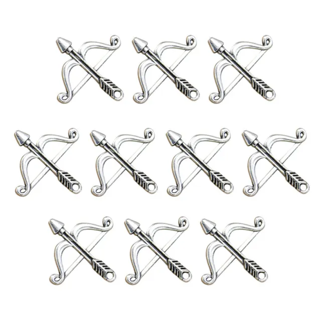 20pcs Alloy Bow and Arrow Pendant Delicate Charms DIY Jewelry Making