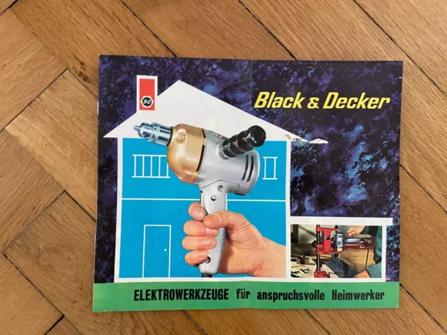 black & decker prospekt falt blatt  60 iger jahre