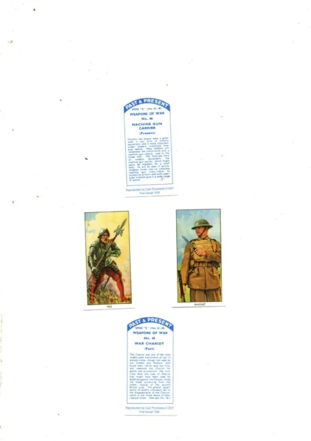 Past & Present Series B Set Of 24 Teofoni Weapons Ofwar Reproduction Cards  Mint