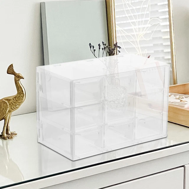 Transparente Notizzettel-Box Aus Kunststoff - Organizer Für Büro & Schreibtisch 9,5x8x6,5cm